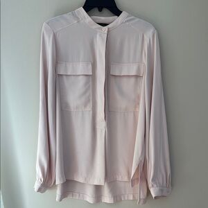 Stylish Pale Pink Button-Up Blouse